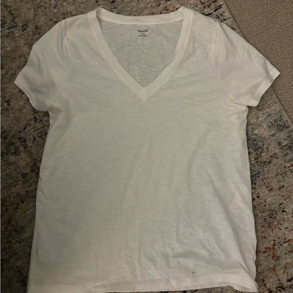 NWT Madewell White VNeck TShirt